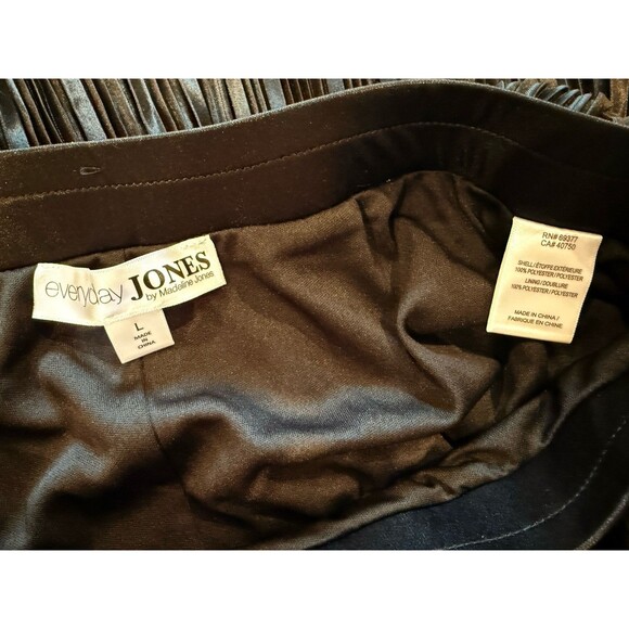 NEW Everyday Jones Skirt Womens Large Black Pleated Workwear Wedding Vacation - Picture 3 of 5